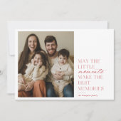 Kerstkaart met Moments en Herinneringen Rood (Voorkant)