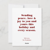 Kerstkaart met monogram en gemberkoek katjes - vla (Achterkant)