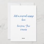 Kerstkaart met Mooie Rendieren op een Blauwe Fiets (Achterkant)