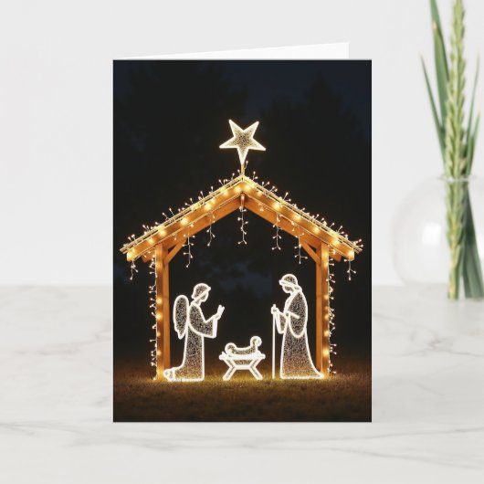 Kerstkaart met Nachtglans Kaart (Voorkant)