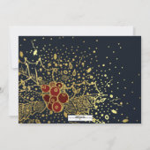 Kerstkaart met Navy lijst en confetti (Achterkant)