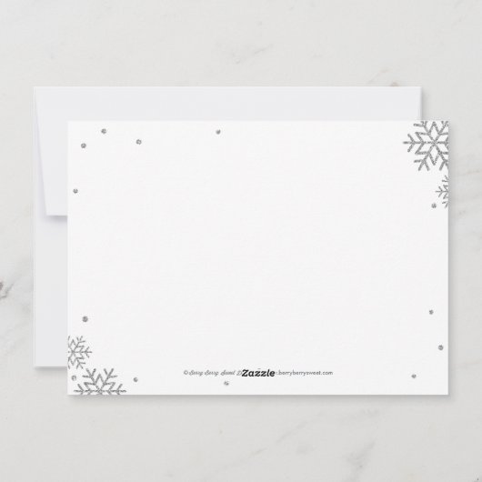 Kerstkaart met nep zilver van 'This Is Us' (Achterkant)