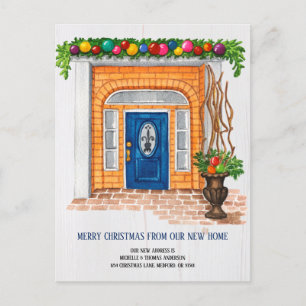 Kerstkaart met Nieuw Adres en Verhuisbericht Feestdagenkaart