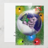 Kerstkaart met nijlpaard (Voorkant / Achterkant)