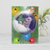 Kerstkaart met nijlpaard (Staand voorkant)