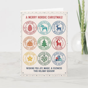 Kerstkaart met Noords kersticoon Kaart