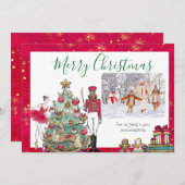 Kerstkaart met Notenkraker Ballet (Voorkant / Achterkant)