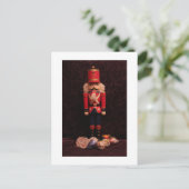 Kerstkaart met notenkraker feestdagenkaart (Staand voorkant)