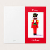 Kerstkaart met Notenkraker Kaart (Buitenkant ongevouwen)