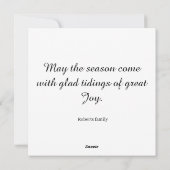 Kerstkaart met Notenkraker plat kerstfeest (Achterkant)