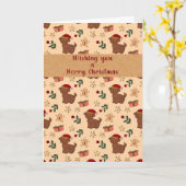 Kerstkaart met ondeugende puppy-sinterklaas-ginger kaart (Gele Bloem)