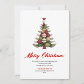Kerstkaart met ontwerper whimsical kerstboom (Voorkant)
