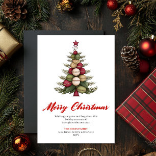 Kerstkaart met ontwerper whimsical kerstboom
