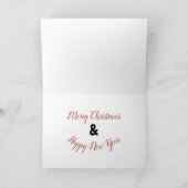 Kerstkaart met opgevouwen aapje kaart (Binnen)