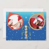 Kerstkaart met opvallende ornamenten (Achterkant)