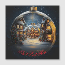Kerstkaart met ornament – aangepaste tekst