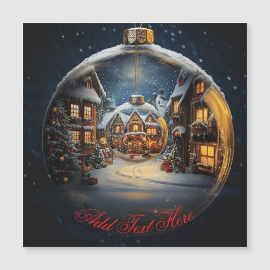 Kerstkaart met ornament – aangepaste tekst (Voorkant)
