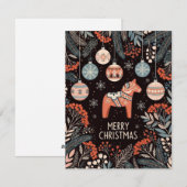 Kerstkaart met ornamenten (Voorkant / Achterkant)