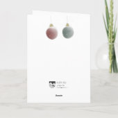 Kerstkaart met ornamenten bedankkaart (Achterkant)