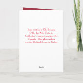 Kerstkaart met Orthodox Christelijk bericht Feestdagen Kaart (Achterkant)