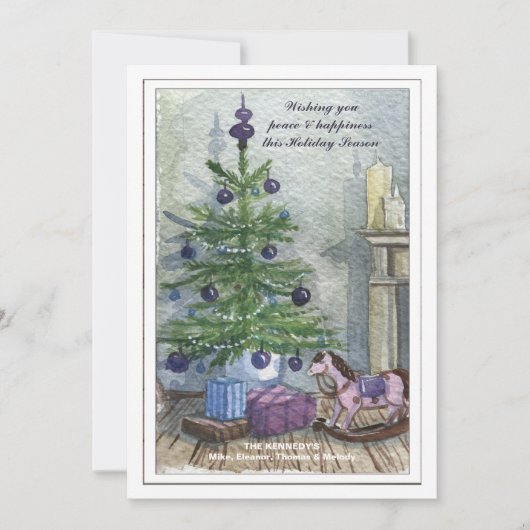 Kerstkaart met Oude Kerstboom (Voorkant)