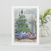 Kerstkaart met Oude Kerstboom (Staand voorkant)