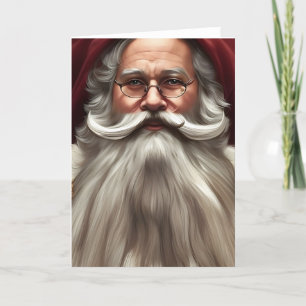 Kerstkaart met oude Kerstman Feestdagen Kaart