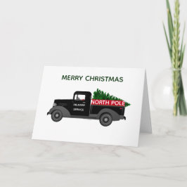 Kerstkaart met Oude Leveringswagen van de Noordpoo Kaart