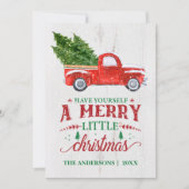 Kerstkaart met Oude Rode Truck (Voorkant)