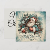 Kerstkaart met oude Sint (Voorkant / Achterkant)