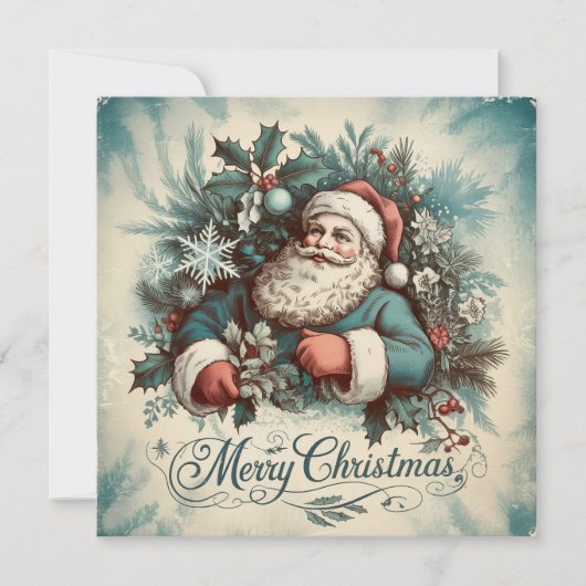 Kerstkaart met oude Sint (Voorkant)
