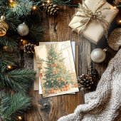 Kerstkaart met Oudejaarsboom