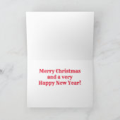 Kerstkaart met Oudetimer en Kerstman Kaart (Binnen)