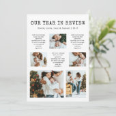 Kerstkaart met overzicht van het jaar (Staand voorkant)
