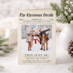 Kerstkaart met overzicht van het jaar in vintage k kaart