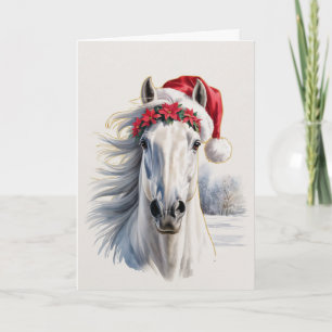 Kerstkaart met paard Feestdagen Kaart