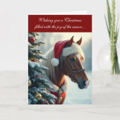 Kerstkaart met paard kaart (Voorkant)