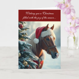 Kerstkaart met paard kaart