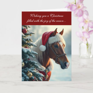 Kerstkaart met paard kaart