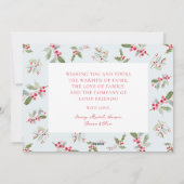 Kerstkaart met Pastel Holly Kerstgroet (Achterkant)