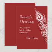 Kerstkaart met pauwenveer (Voorkant / Achterkant)