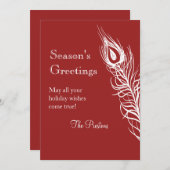 Kerstkaart met Pauwveer (Voorkant / Achterkant)