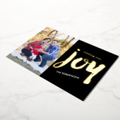 Kerstkaart met penseel lettertype folie uitnodiging (Gedraaid)