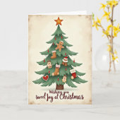 Kerstkaart met peperkoekfiguurtjes kaart (Gele Bloem)