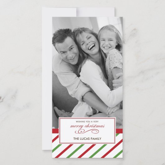 Kerstkaart met pepermunt (Voorkant)