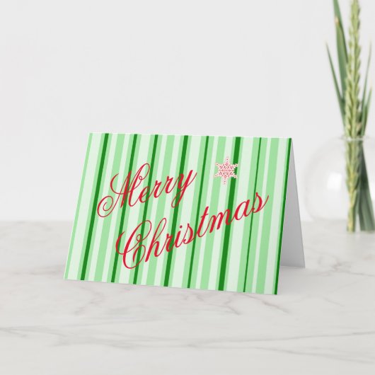 kerstkaart met pepermunt kaart (Voorkant)