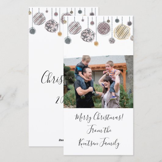 kerstkaart met persoonlijke waterverf (Voorkant / Achterkant)