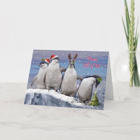 Kerstkaart met Pingos Feestdagen Kaart (Voorkant)