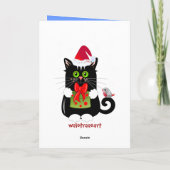 Kerstkaart met Pinguïnen en Polkadots Feestdagen Kaart (Achterkant)