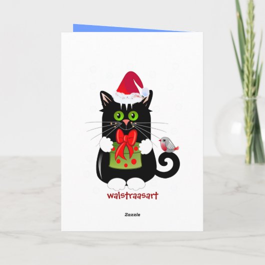 Kerstkaart met Pinguïnen en Polkadots Feestdagen Kaart (Achterkant)